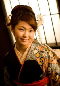 和室でレトロ撮影