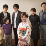 上半身の成人式家族写真