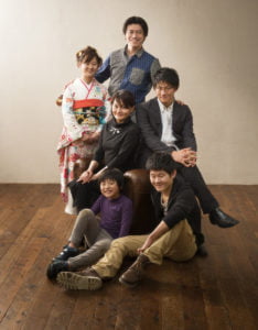 成人式家族写真