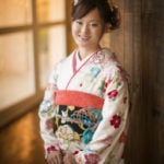 振袖を着た二十歳の正面