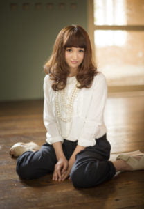 私服で成人記念写真