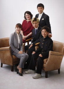 成人記念5人家族写真