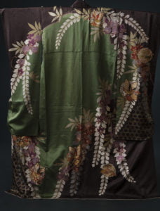 緑の成人式振袖