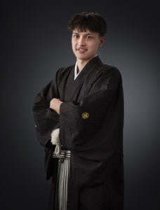 男の成人式羽織袴半身