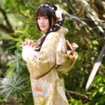 お外で成人記念写真