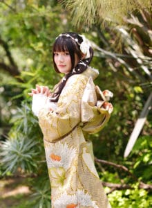 お外で成人記念写真