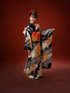 成人式振袖全身写真